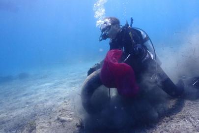 Bodrum'da denizden 850 kilogram atık çıktı