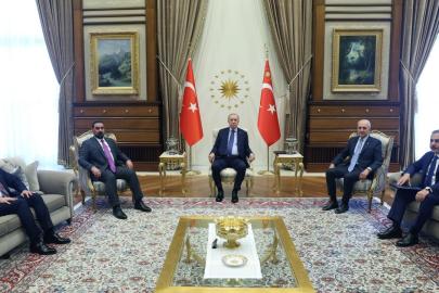 Cumhurbaşkanı Erdoğan, Irak Temsilciler Meclisi Başkanı Halbusi'yi kabul etti